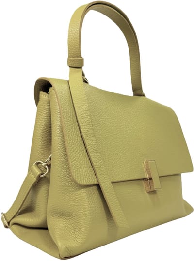 Ruime moderne leren dames handtas / schoudertas - Made in Italy -Soepel glad leer - 2 hoofdvakken en extra binnenvakken - Mooie afwerking - Mooie kwaliteit