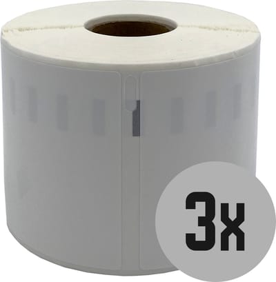 DULA Dymo Compatible labels - Wit - 1933088 - 2112290 - Duurzame verzendetiketten - 3 rollen - 59 x 102 mm - 300 labels per rol