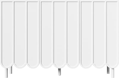 Wit MDF Golvende Deur Opbergkast 120x35x80cm Voor Woonkamer Eetkamer Hal