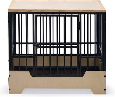 Designed by Lotte Bench Hondenbench Meubel Quirine - Hondenmand - Met lade - Metaal/Hout - M - 81x57x71 cm