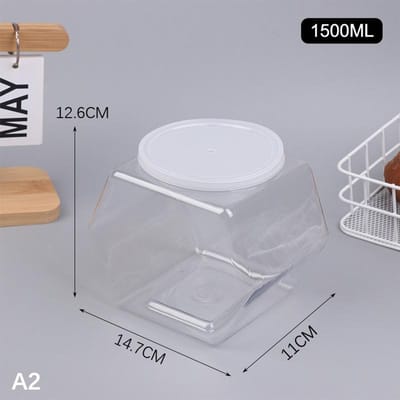 Zeshoekige Transparante Plastic Bewaarblikken Met Luchtdichte Deksels – Voedselveilige Containers Voor Keukensnacks Snoepjes Organiseren