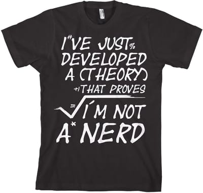 Hybris T-shirt ‘A Theory I'm Not A Nerd’ SH-1-15370-H18-17