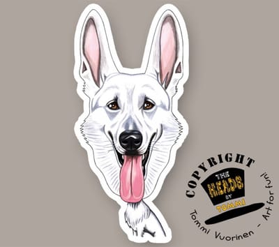 Magneet Hond Witte Herder