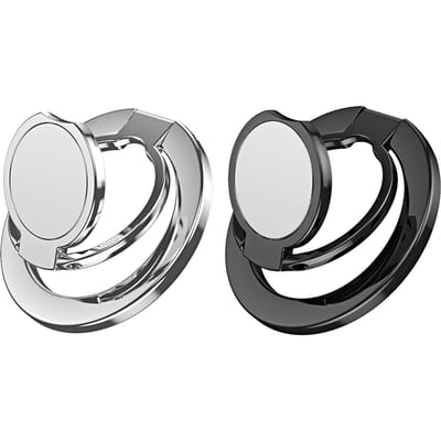 Magsafe Metal 3-delige magnetische zuigringbeugel met middenschijf 360° °   Draaibaar oplaadbaar Universeel opvouwbaar Ultradun opklapbaar C