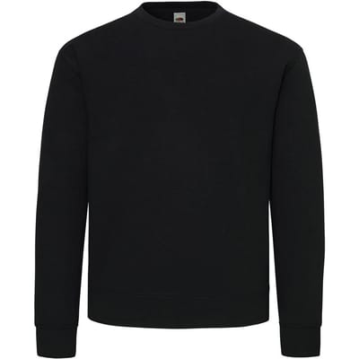 Fruit of the Loom Superkatoenen uniseks sweater voor volwassenen (Zwart)