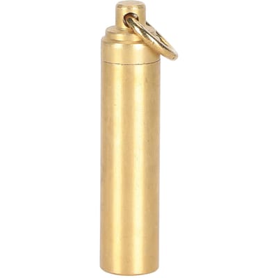 Buiten Waterdichte Tank Messing Seal Box Mini Metalen Waterdichte Opslagplaats Draagbaar EDC Gereedschap beige