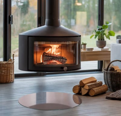 Coloray Vloerplaat Houtkachel - Vloerplaat voor Houtkachel - 50 cm x 50 cm - Vloerplaat Open Haard - Roze Vloerplaat Kachel - Onderplaat Voor Houtkachel - Plaat voor Onder Kachel - Kachel Vloerplaat - Verwarmingsaccessoires