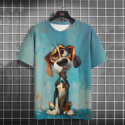 Nouveau T-shirt Animal Drôle Pour Hommes T-shirts Graphiques Impression 3D T-shirts Décontractés à Manches Courtes Vêtements pour Hommes Surdimensionnés Hauts 6XL blue