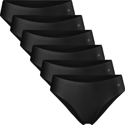 DANISH ENDURANCE Naadloze Slips voor Dames - Sporten & Iedere dag - 6-pack - Zwart - Maat XXL