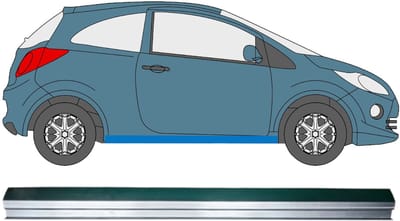 Reparatie dorpel onderste deel voor Ford Ka 2008-2016 / Links = Rechts