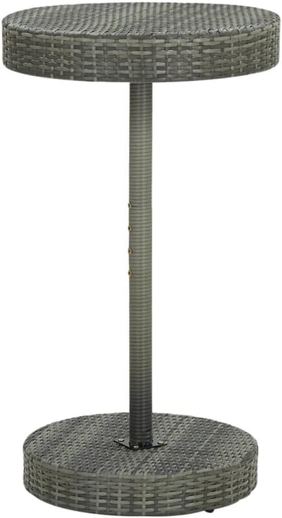 Tuinmeubel Rechthoekige Tafel 60,5x106 cm Poly Rattan Grijs
