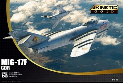 Kinetic Modelbouwpakket Militaire voertuigen - 48165 Mikoyan-Gurevich MiG-17F GDR - Oost-Duits Straaljager Plastic - 1:48 - Modelbouw