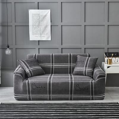 Moderne Elastische Bankhoezen Voor Woonkamer Sectionele Hoek L-Vorm Bankhoes Stoelbeschermer Bankhoes 1 /2 /3 /4 Zits 1-Seat90-140cm gray