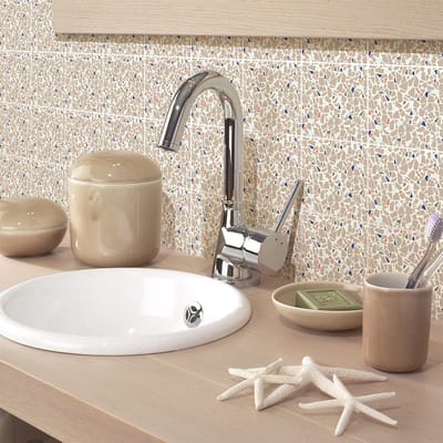 Zelfklevende tegelmuurstickers voor keuken en badkamer - 9 TERRAZZO VENTIMIGLIA TEGELSTICKERS - 9 stickers 10x10cm