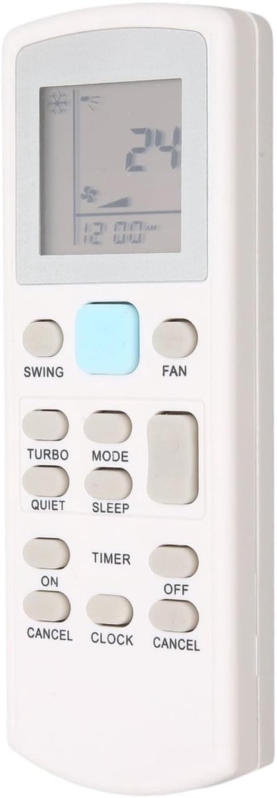 Dailygoody - Airconditioner-afstandsbediening - Vervangend - LED-scherm - Gevoelige knoppen - Zwart