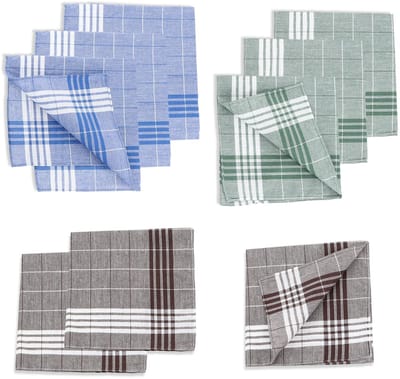 Dailygoods - 9 stuks zakdoeken voor heren, herbruikbare zakdoeken van 100% katoen, zachte klassieke pochetten voor heren, traditionele wasbare zakdoekenset
