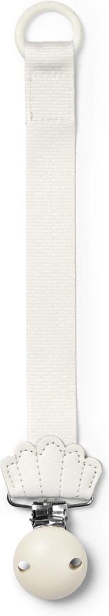 Elodie Fopspeenketting Hout - fopspeenketting - Speenkoord - Fopspeenhouder - Speenclip - Shell Vanilla White | Vanilla White