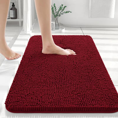 HAPIHAPPY Nieuwe Chenille Badkamermat Extra Zacht Dik Absorberend Shaggy Badmatten Antislip Machinewas Droog Pluche Badkleden 51X76