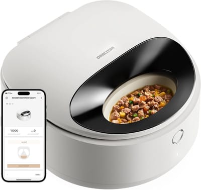 Automatische kattenvoeder met semiconductorkoeling en WiFi-appbediening voor vers nat voer, 3 dagen versheid, ideaal voor katten