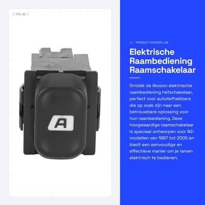 Dailygoods - Elektrische Raambediening - Raamschakelaar - Geschikt voor N2 1997-2005 - Zwart - Voor auto - Betrouwbare bediening