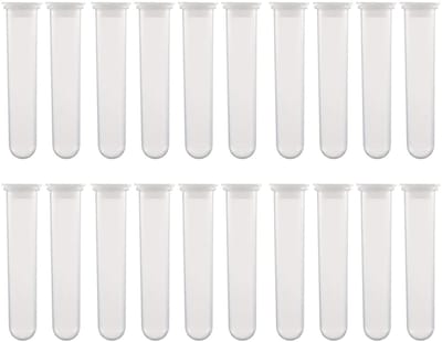 20 ml Plastic Centrifuge Tubes met Snap Lid - 20 Stuks, Ronde Polypropyleen Micro Centrifuge Buis, Transparante Laboratorium Container voor Experimenten en Analyse