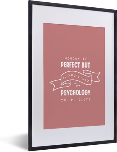 Fotolijst incl. Poster - Psychologie - Studenten - Onderwijs - Studeer - 40x60 cm - Posterlijst