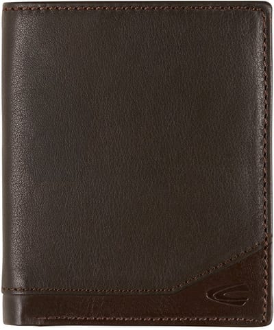 camel active Leren Portemonnee Stone High Form Wallet Brown Donkerbruin