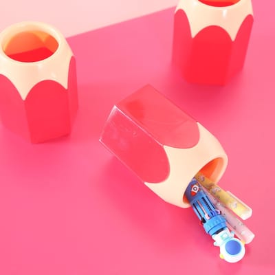 Minimalistische Pennenbakvormige Opbergcontainer voor Kantoorbenodigdheden voor Het Nieuwe Schooljaar, een Kleurrijke Plastic Pennenhouder voor Bureau's van Studenten, Individueel Verkocht 1pc blauw