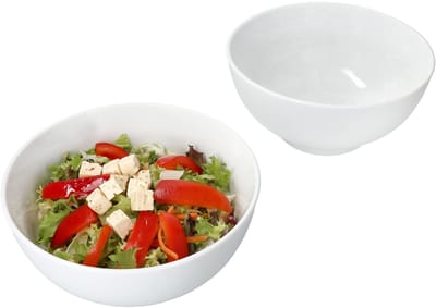 Set van 2 STABIL slakommen Ø 17,9 cm wit porselein - 90406