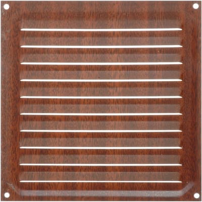 Ventilatierooster 15 x 15 cm - Donker Hout