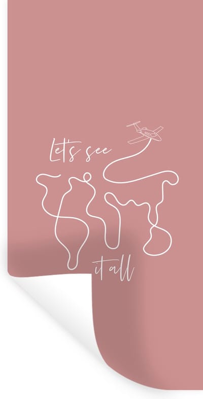 Muurstickers - Sticker Folie - Spreuken - Quotes - Let's see it all - 40x80 cm - Plakfolie - Muurstickers Kinderkamer - Zelfklevend Behang - Zelfklevend behangpapier - Stickerfolie