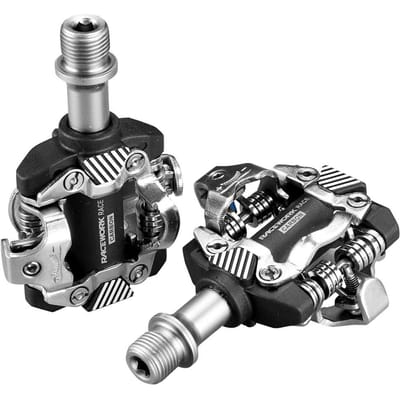 RACEWORK MTB Fietspedalen Mountainbike Sealed Bearing Klikpedalen Lichtgewicht Dubbel Platform gray