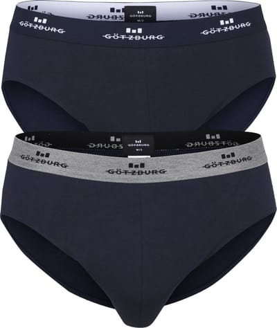Gotzburg heren slips (2-pack) - donkerblauw