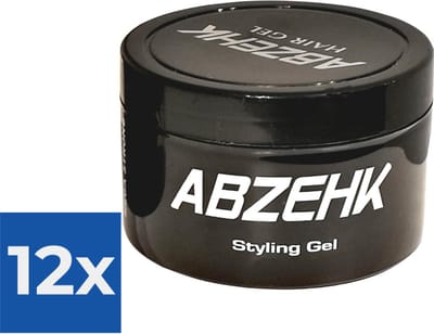Abzehk Styling Gel Black Mega Strong 450ml - Voordeelverpakking 12 stuks