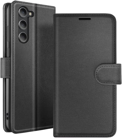 Zanae, Hoesje geschikt voor Galaxy S23 Plus - Wallet Case & Magneetsluiting, Zwart