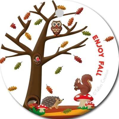 Tallies Cards - kadokaartjes  - bloemenkaartjes - Enjoy Fall - Primo - set van 5 kaarten - zomaar - aardigheidje - groetjes - 100% Duurzaam