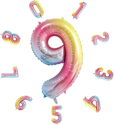 Gigantische Folieballon Cijfer 101 CM Regenboog Helium Ballon Decoratie