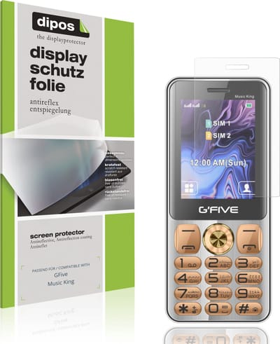 dipos – 4x Matte Beschermfolie geschikt voor GFive Music King | Krasbestendige & antireflecterende Screenprotector Ultra-Thin