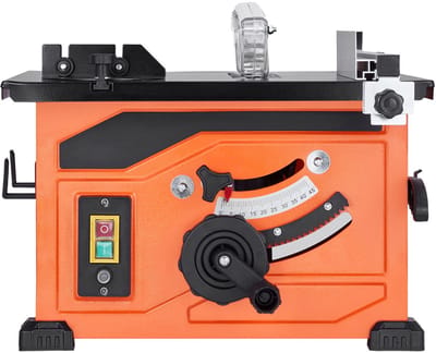 Tafelcirkelzaag, 210 Mm, Draagbare Compacte 1200 W Tafelcirkelzaag, 225 Mm Maximale Zaagcapaciteit, 4800 Tpm Zaagsnelheid, met 24-Tands Zaagblad