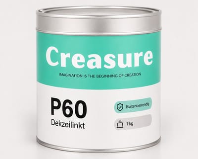 Creasure P 60 Zeefdrukinkt Wit 1kg – Solventinkt voor Dekzeilen, Vrachtwagens & Tentdoeken – Buitenbestendig & Flexibel