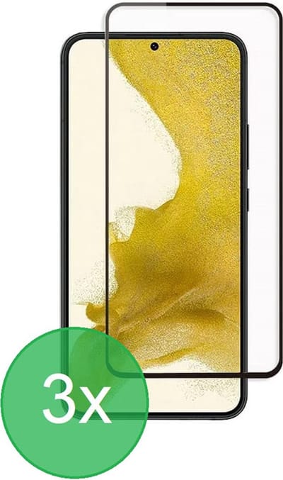 3x Full Cover Screenprotector Geschikt voor: Samsung Galaxy S22 Plus - Screen protector - volledige glas - bescherming - beschermglas - ZT Accessoires