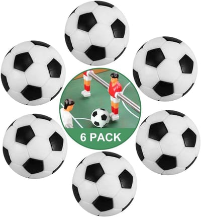 Tafelvoetbalballen 32 mm - 6 Stuks Mini Kickerballen voor Kinderen en Volwassenen
