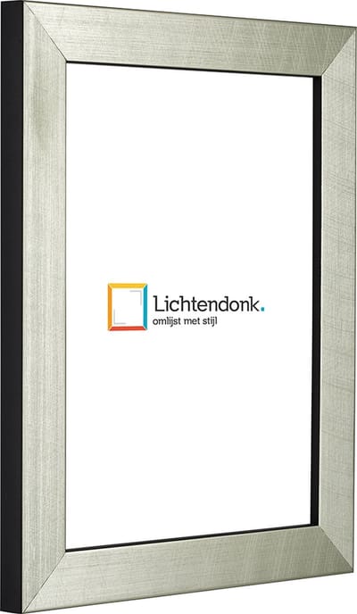 Fotolijst - Warm Zilver - Kraseffect - Fotomaat 10x15 - Helder glas - Art.nr. 10285110152