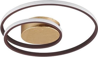 REALITY ZIBAL - Plafondlamp - Roestkleur - incl. 1x SMD 22 W - Verlichting omhoog en omlaag - Dimbaar met schakelaar - Niet extern dimmerbaar