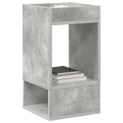 vidaXL - Bijzettafel - Beton - Grijs - 30 - x - 30 - x - 56 - cm - Bewerkt - hout
