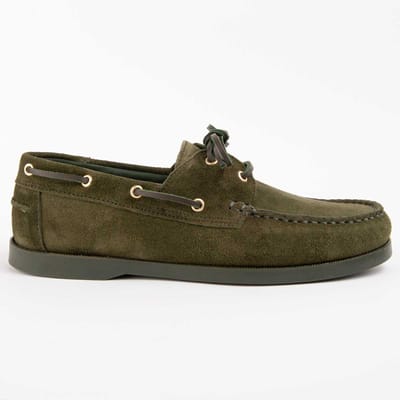 Chaussure bateau en cuir pour homme. Purapiel Puranautic9 102760 45 vert