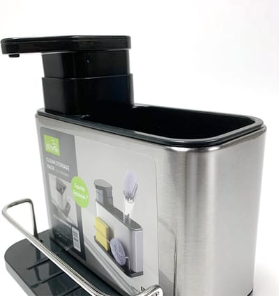 Go Go Gadget - "RVS Keuken Organizers: Gootsteen Organizer, Vaatdoekhouder, Afdruipbakje, Zeepdispenser."