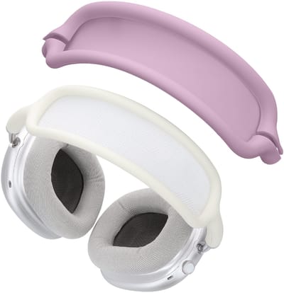 kwmobile band voor koptelefoon - geschikt voor AppleAirPods Max / AirPods Max 2 - Hoofdband cover van zacht siliconen materiaal - In lavendel