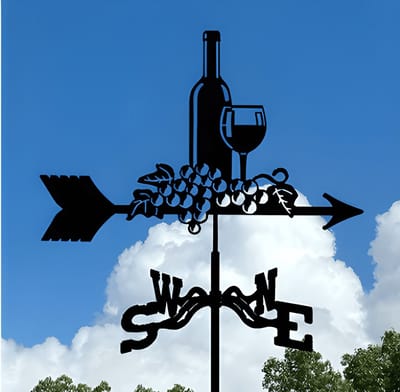 Metalen Windspinner met Dierenmotief - Smeedijzeren Tuin Decoratie voor Buiten - Ornament voor Daktuinen & Binnenplaatsen-Goede wijn-Belle‘s product-Belle's product