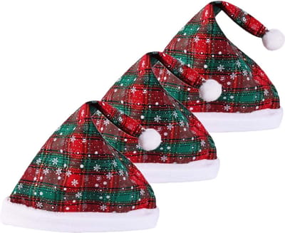 Kerstmuts Volwassenen Kerstkleding Kerstmuts Kind Kerstdecoratie Kerstmutsen Set van 3 Stuks